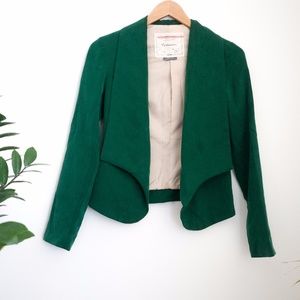 Anthropologie Green Tencel Blazer